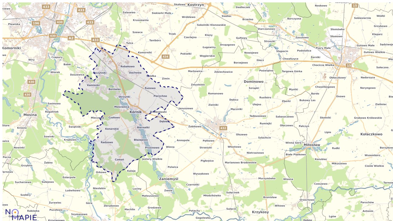 Mapa wyborów do sejmu Kórnik